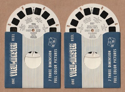 Lot of two vintage View-Master reels Mesa Verde National Park Colorado 1949-image