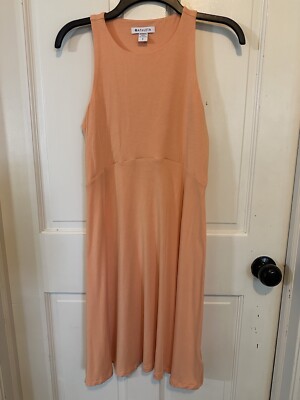 Athleta Peach Orange Modal Spandex Santorini Thera Stretch Athletic Dress Small-image