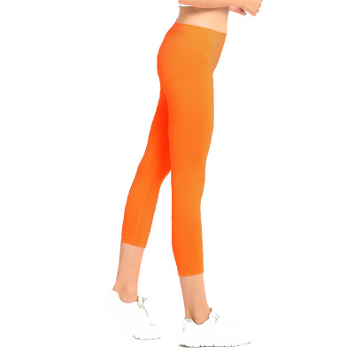 Women Capri Leggings Pants Yoga Cropped Seamless Women Solid Capris Stretchy-image