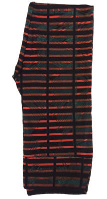 NWT LuLaRoe OS Orange Black & Green Geometric Print Leggings-image
