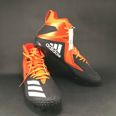 NWT Adidas Freak X Carbon Mid Men Football Cleats Shoes Orange Blk DB0237 Sz 18-image