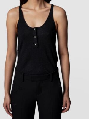 $238 Zadig & Voltaire Women's Black Sleeveless Joss We Wool-Blend Sweater Size S-image