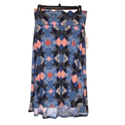 NWT Lularoe Black, Blue and Orange Diamond Azure Size M-image