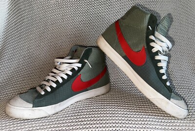 Nike Blazer Mid 77 Patch Dutch Green Team Orange Men Casual Shoes Size 10.5-image