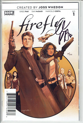 FIREFLY #1 (2019) WHEDON SIGNED BY WRITER GREG PAK WITH COA ONLY 100 COPIES-image