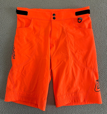 Troy Lee Designs Shorts Mens Sz 36 Longer Length Motorcross Neon Orange-image