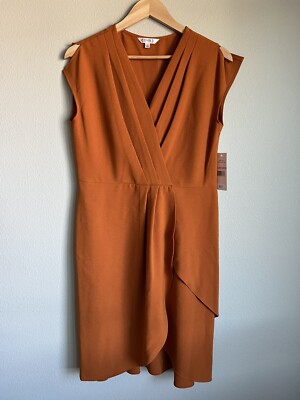 Nanette Lepore Pumpkin Orange Sleeveless Dress 10-image