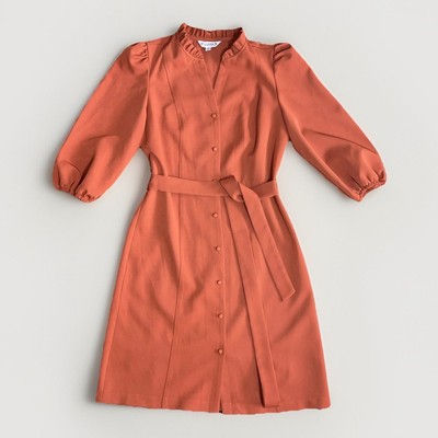 Nanette Lepore Womens Midi Dress Casual Formal Shirt Mid-Calf Burnt Orange 2-image