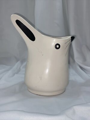 Creative Co-Op Stoneware Rabbit Pitcher Creamer Farmhouse Easter-image