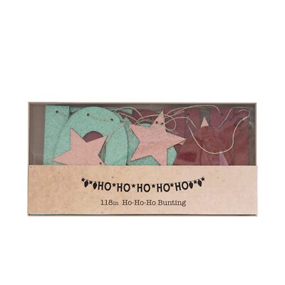 Creative Co-Op Decorative MDF Banner with Stars, Glitter, and 