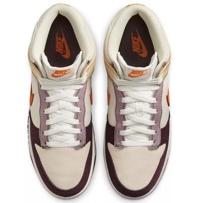 NIKE Men 10.0US   Dunk Mid Coconut Milk/Vivid Orange Us10 Dv0830-101-image