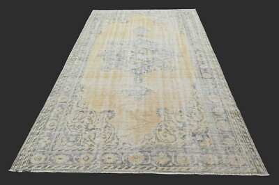 Vintage Turkish Oushak Rug, Orange 6x10 ft, Handmade Wool, Bohemian Anatolian-image