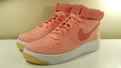 DS 2016 NIKE AIR FORCE 1 ULTRA FLYKNIT MID 818018 802 BRIGHT MELON 6.5 PRESTO -image