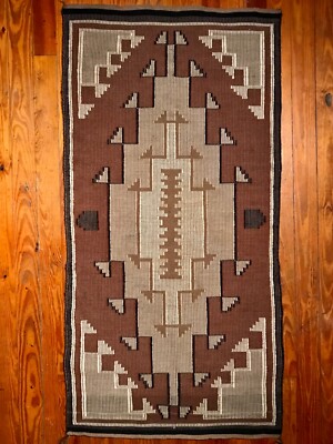 KILLER NAVAJO COAL MINE MESA TAPESTRY RUG,*MASTER WEAVING,EXCEPTIONAL CONDITION!-image