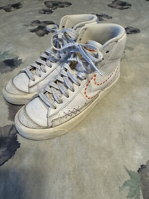 Nike Blazer Mid 77 High White Orange Green Shoes DX2350 Women's 5.5-image