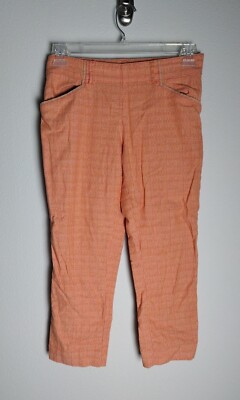 Cartonnier Anthropologie Orange Coral Striped Charlie Trouser Ankle Pants 4-image