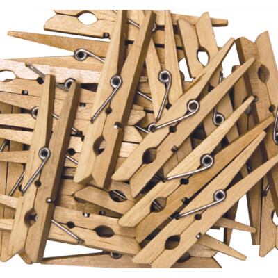 Creativity Street Spring Clothespins, Natural, Large, 2.75