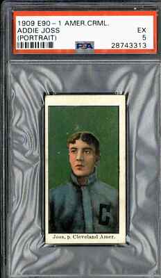 1909 E90-1 American Caramel Addie Joss (Portrait) - PSA 5-image