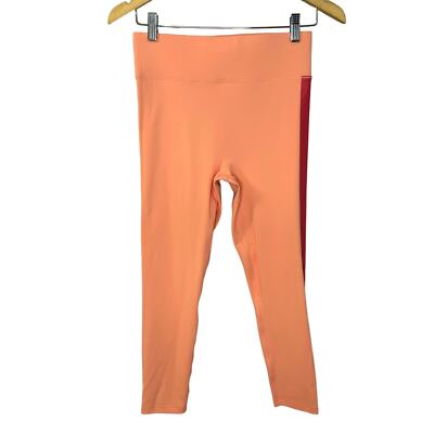 ALL ACCESS Center Stage Cropped Stretch Leggings In Peach High Rise Orange M -image