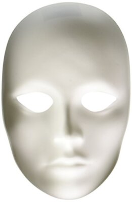 Creativity Street Plain Plastic Feminine Mask,white - 4201-image