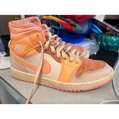 Jordan 1 Mid Apricot orange (W) size 9 great condition-image
