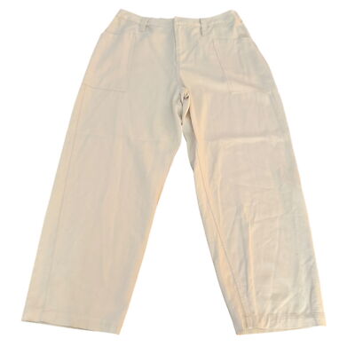 Rails Joss Premium Cotton Straight Leg Beige Women's Pants Pockets Size XL-image
