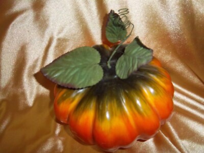 Orange Styrfoam Pumpkin Artificial Decoration Autumn Harvest Fall 7 x 3.5-image