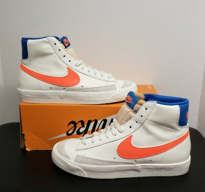 NIKE WOMENS BLAZER MID '77 SAIL TOTAL ORANGE DQ4692-100 SIZE 10.5 MENS 9 NO LID -image