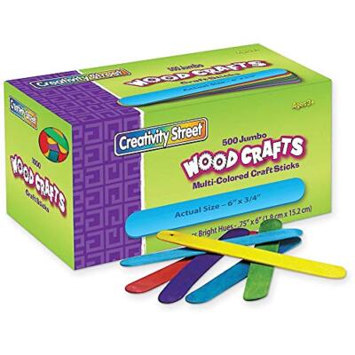 Creativity Street Jumbo Craft Sticks Bright Assortment-image