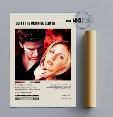 Buffy The Vampire Slayer Poster, Joss Whedon, Tv Series, Minimal Movie Art-image