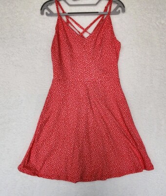 Market & Spruce Orange Spaghetti Straps Lined Sweetheart Neckline Dress S NWT-image