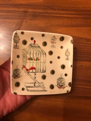 WILLIAMSBURG CREATIVE CO-OP THE GARDEN STORY COLLECTION BIRD HOUSE TRAY / PLATE-image