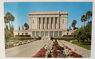 East View Mormon Temple Main St. Mesa Arizona Chrome Vintage Postcard-image