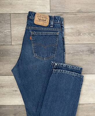 Vintage 90’s USA Made Levi’s 509 Orange Tab Straight Leg Jeans 30Wx33L Actual-image