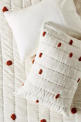 NEW Anthropologie Tufted Mesa Set of 2 Standard Shams  Z507-9-image