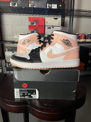 Size 9.5 - Air Jordan 1 Mid Arctic Orange Black Toe-image