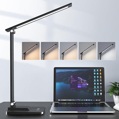 Lampara de Escritorio Luz LED Lectura LÃ¡mpara Mesa para Oficina y Casa Hogar-image