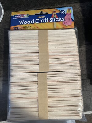 Creativity Street Woodcrafts Craft Sticks Jumbo Size 100-Count Package-image