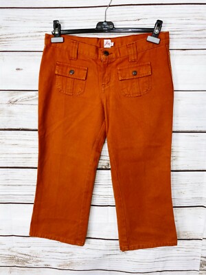 Joie Womens Capri Pants Size 29 Rusty Orange Mid-Rise Pockets 100% Cotton -image