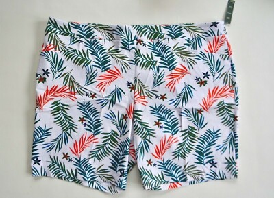 New Terra & Sky Greens & Orange Women's Plus Size 4X Stretch Bermuda Shorts -image