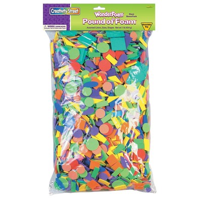 Pacon Creativity Street WonderFoam Pound of Foam Assorted Sizes Assorted Colors-image