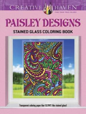 Creative Haven Paisley Designs Stained Glass Coloring Book (Adult Co - GOOD-image