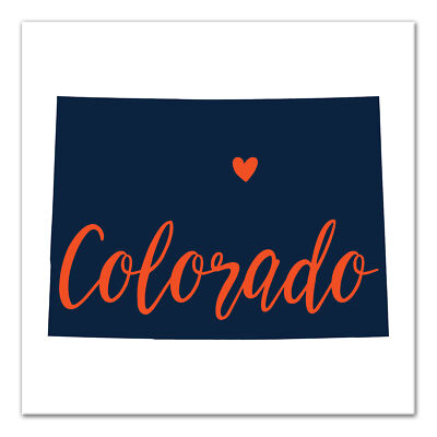Creative Products Blue and Orange Colorado Pride 16 x 16 Canvas Wall Art-image