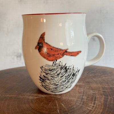 LITTLE E STUDIO Cardinal Mug Cup Happy Holidays Christmas Winter EMILY LITTLE-image