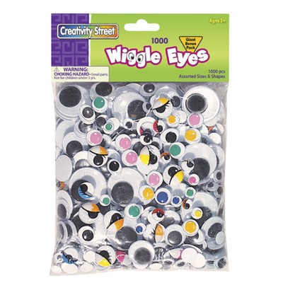 Creativity Street Wiggle Eyes, Painted Lid, Assorted Sizes and Colors, Pack of 1-image