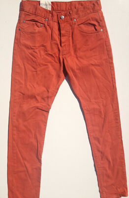 Nobody Jeans 'PIPE MID RISE SLIM FIT' Size W31 L33 AU13 Burnt Orange NEW Womens -image