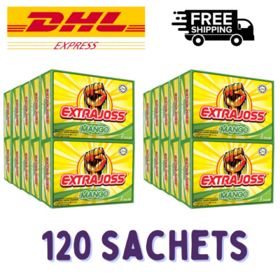 120 Sachet EXTRA JOSS MANG0 Sugar Free Fast Energy Drink FREE SHIP DHL EXPRESS-image