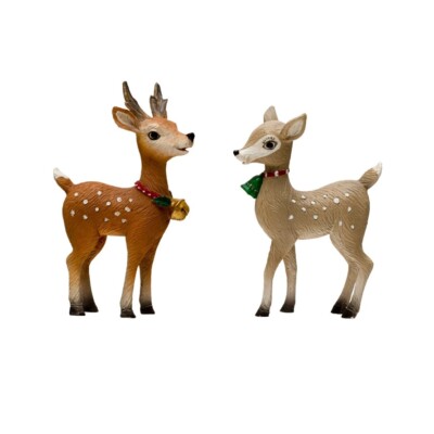 Creative Co-Op Christmas Figurine Choose Male or Female Reindeer 3 1/2