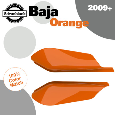 Advanblack Baja Orange Mid Frame Air Deflectors For Harley Touring 2009+-image