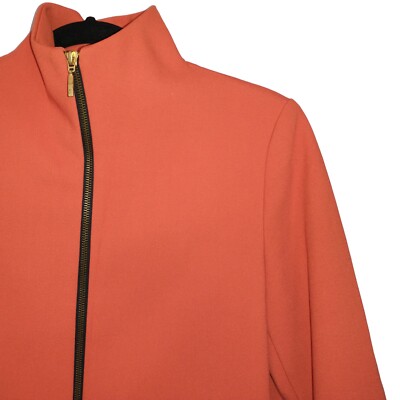 Zara Dark Orange Lightweight Mid-Length Coat - Size S-image